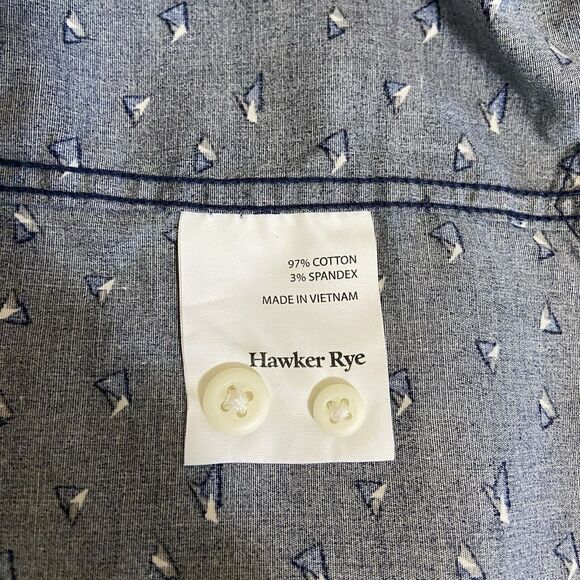 Hawker Rye Men’s Short Sleeve Button Down Shirt Size M Relaxed Fit - Picture 9 of 12